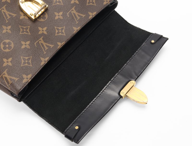 Louis Vuitton One Handle Flap Bag MM M43125 Monogram Canvas e Pelle Noir – Borsa a Mano e Tracolla Originale Certificata Entrupy - immagine 15