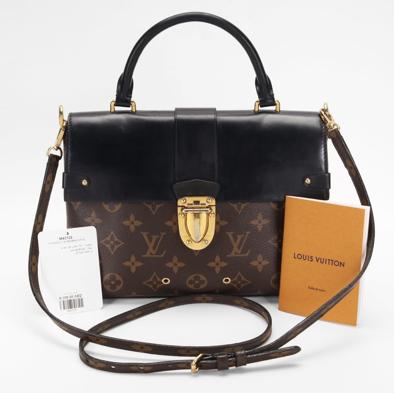 Louis Vuitton One Handle Flap Bag MM M43125 Monogram Canvas e Pelle Noir – Borsa a Mano e Tracolla Originale Certificata Entrupy - immagine 2