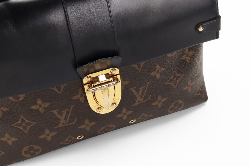 Louis Vuitton One Handle Flap Bag MM M43125 Monogram Canvas e Pelle Noir – Borsa a Mano e Tracolla Originale Certificata Entrupy - immagine 6