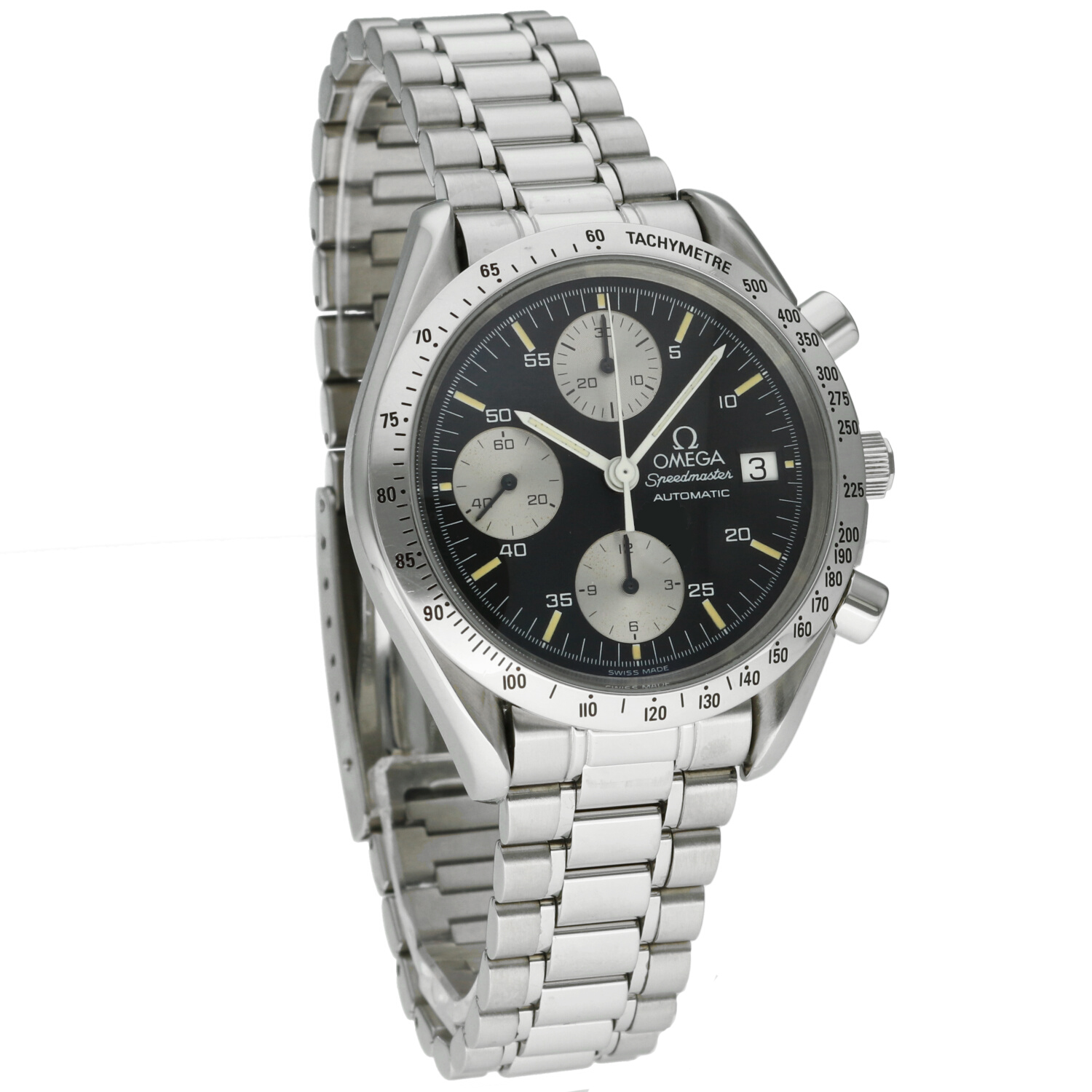 Omega Speedmaster Reduced Date 3511.50.00 “Reverse Panda” – c.1993 – 39mm Steel – Original Box & Accessories – Unpolished Condition