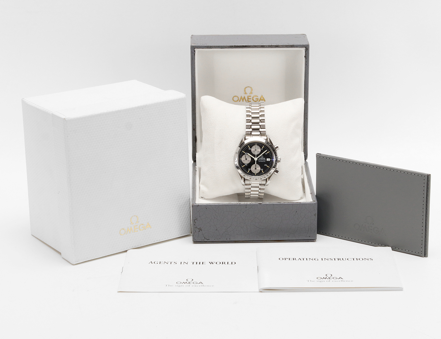 Omega Speedmaster Reduced Date 3511.50.00 “Reverse Panda” – c.1993 – 39mm Steel – Original Box & Accessories – Unpolished Condition - Image 16