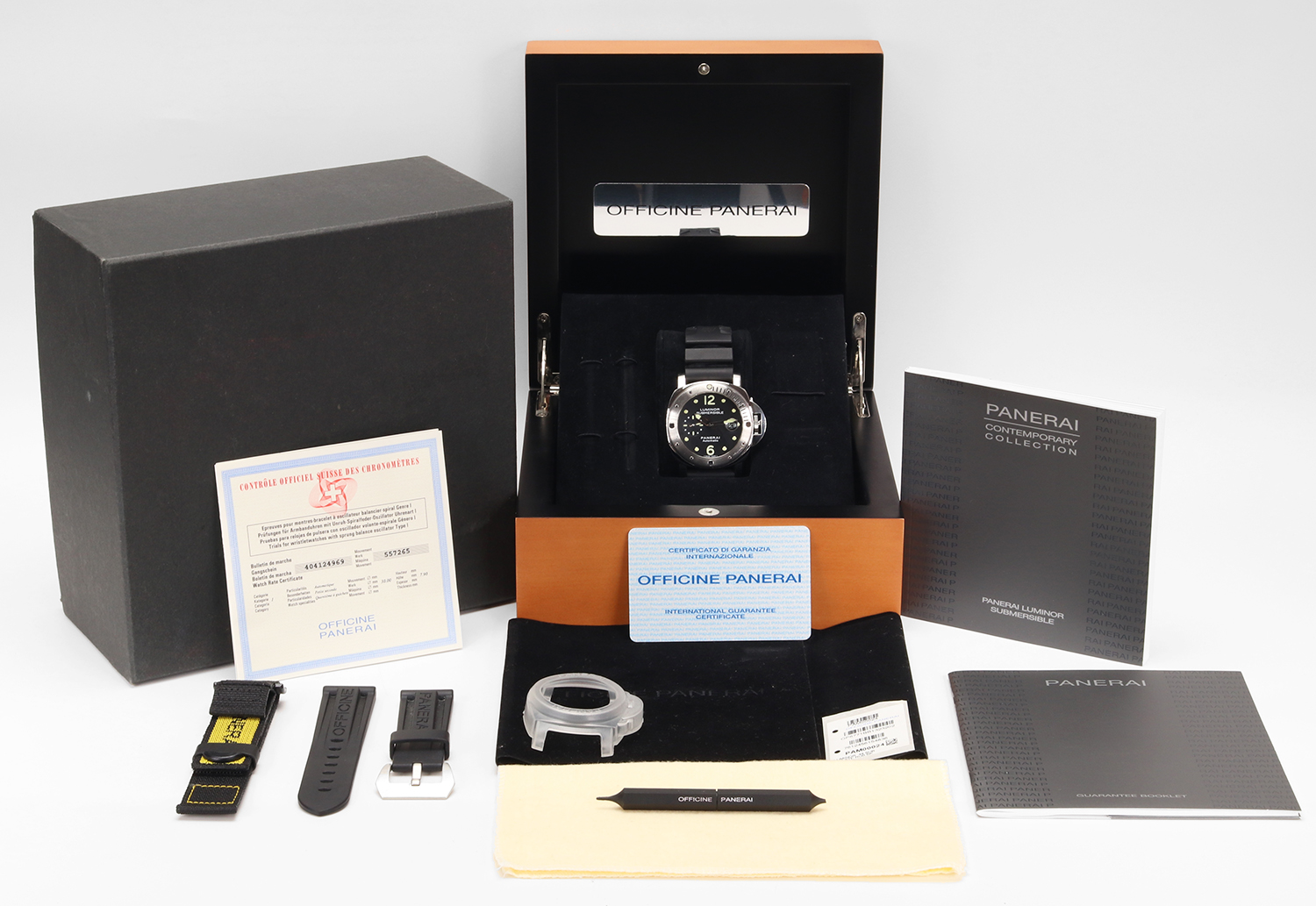 Panerai Luminor Submersible PAM00024 Automatico 44mm – 2010 – Full Set – Mai Lucidato – Con 3 Cinturini - immagine 16
