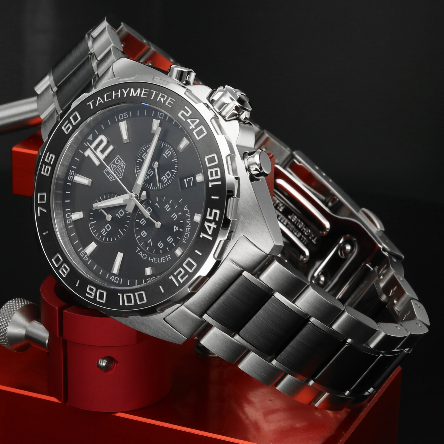 TAG Heuer Formula 1 CAZ1011.BA0843 – 43mm – Anthracite Sunray Dial – Ceramic Bezel – Steel/Ceramic Bracelet – Full Set 2024 - Image 3