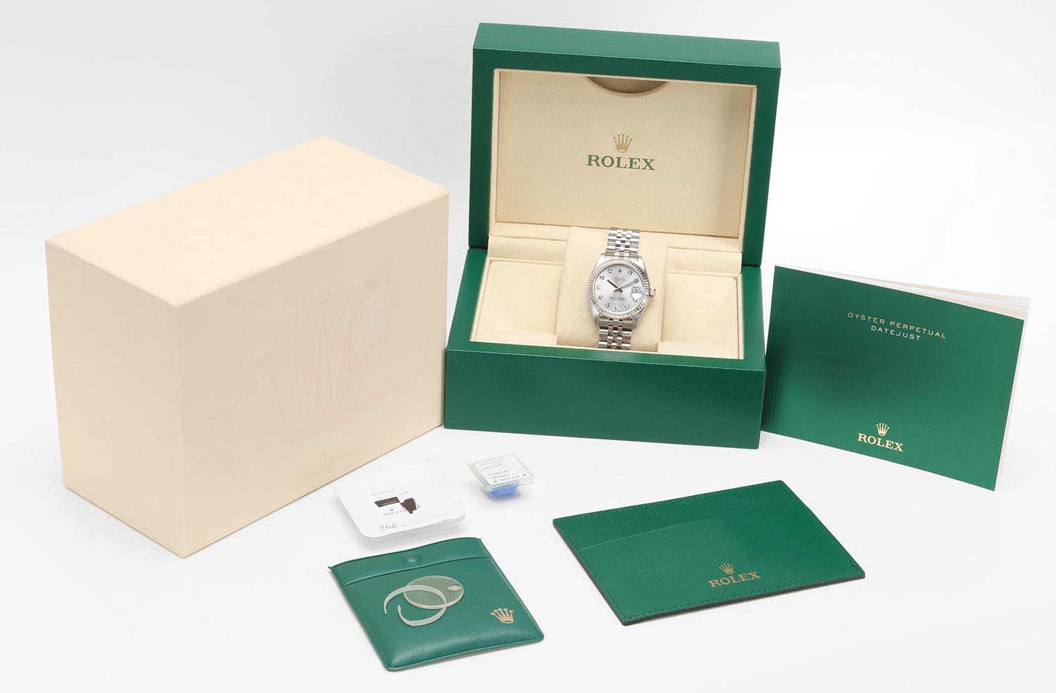 Rolex Datejust 31 Ref. 178274 Silver Diamond Dial Jubilee Steel White Gold c.2013 - Image 16