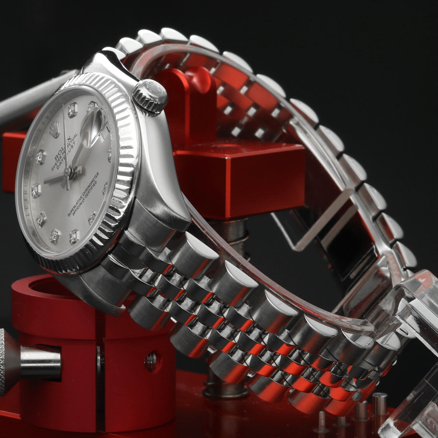 Rolex Datejust 31 Ref. 178274 Silver Diamond Dial Jubilee Steel White Gold c.2013 - Image 4