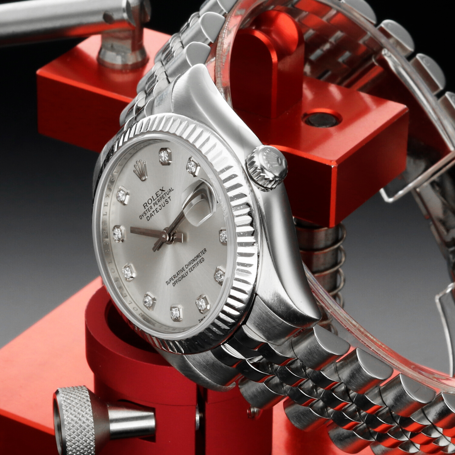 Rolex Datejust 31 Ref. 178274 Silver Diamond Dial Jubilee Steel White Gold c.2013 - Image 5