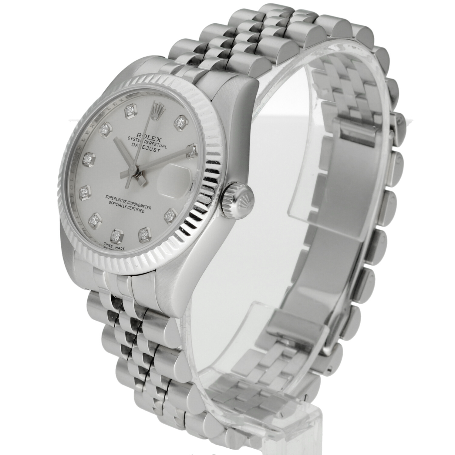 Rolex Datejust 31 Ref. 178274 Silver Diamond Dial Jubilee Steel White Gold c.2013 - Image 13