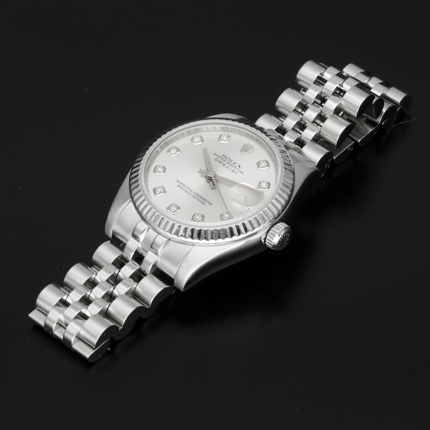 Rolex Datejust 31 Ref. 178274 Silver Diamond Dial Jubilee Steel White Gold c.2013 - Image 10