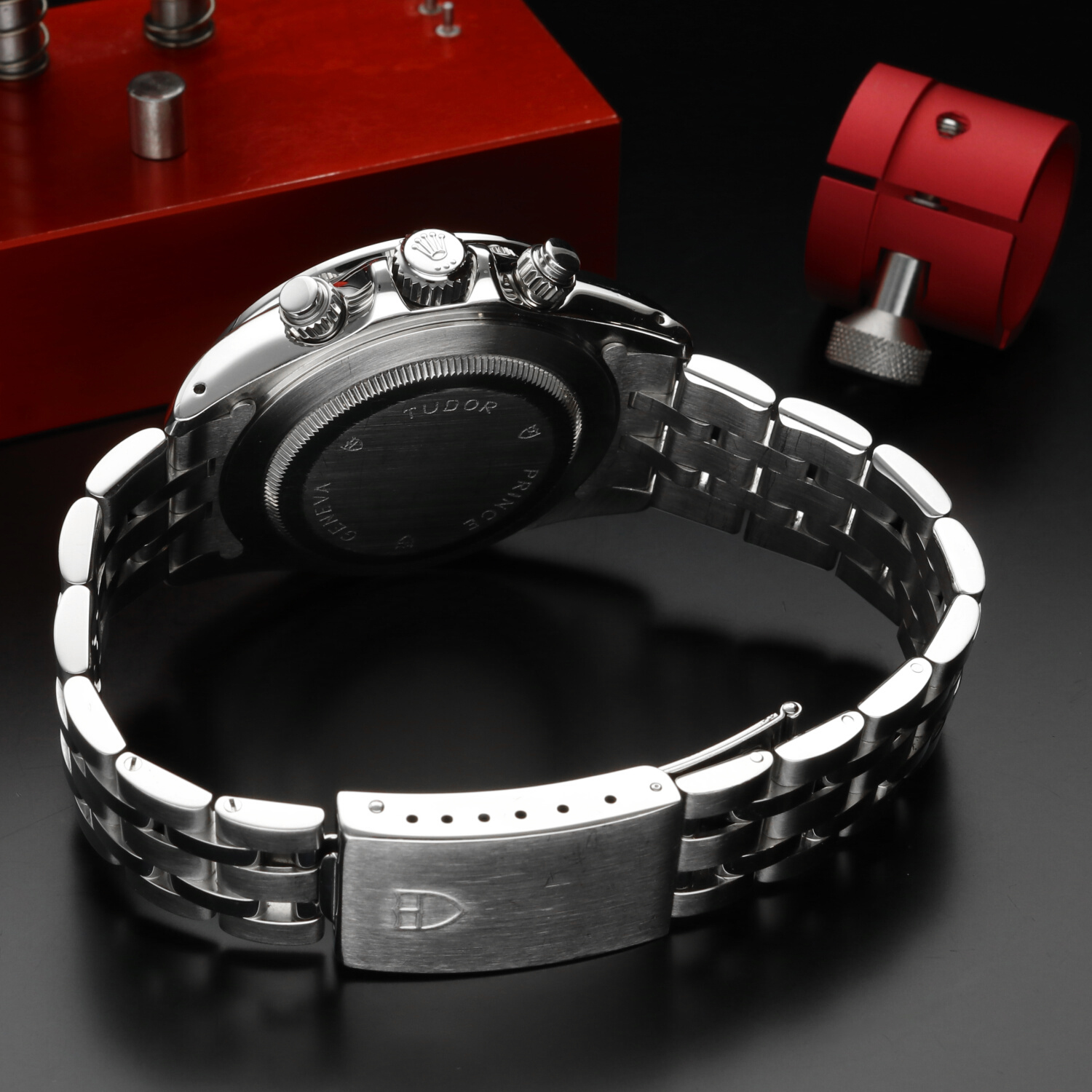 Tudor Prince Date Tiger 79280 Ghost Quadrante Argento Cronografo Automatico 40mm Anno 2000 Full Set - immagine 9