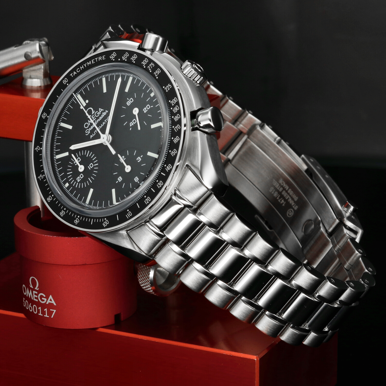Omega Speedmaster Reduced Vetro Zaffiro ref. 3539.50.00 Full Set Revisionato Omega - immagine 3