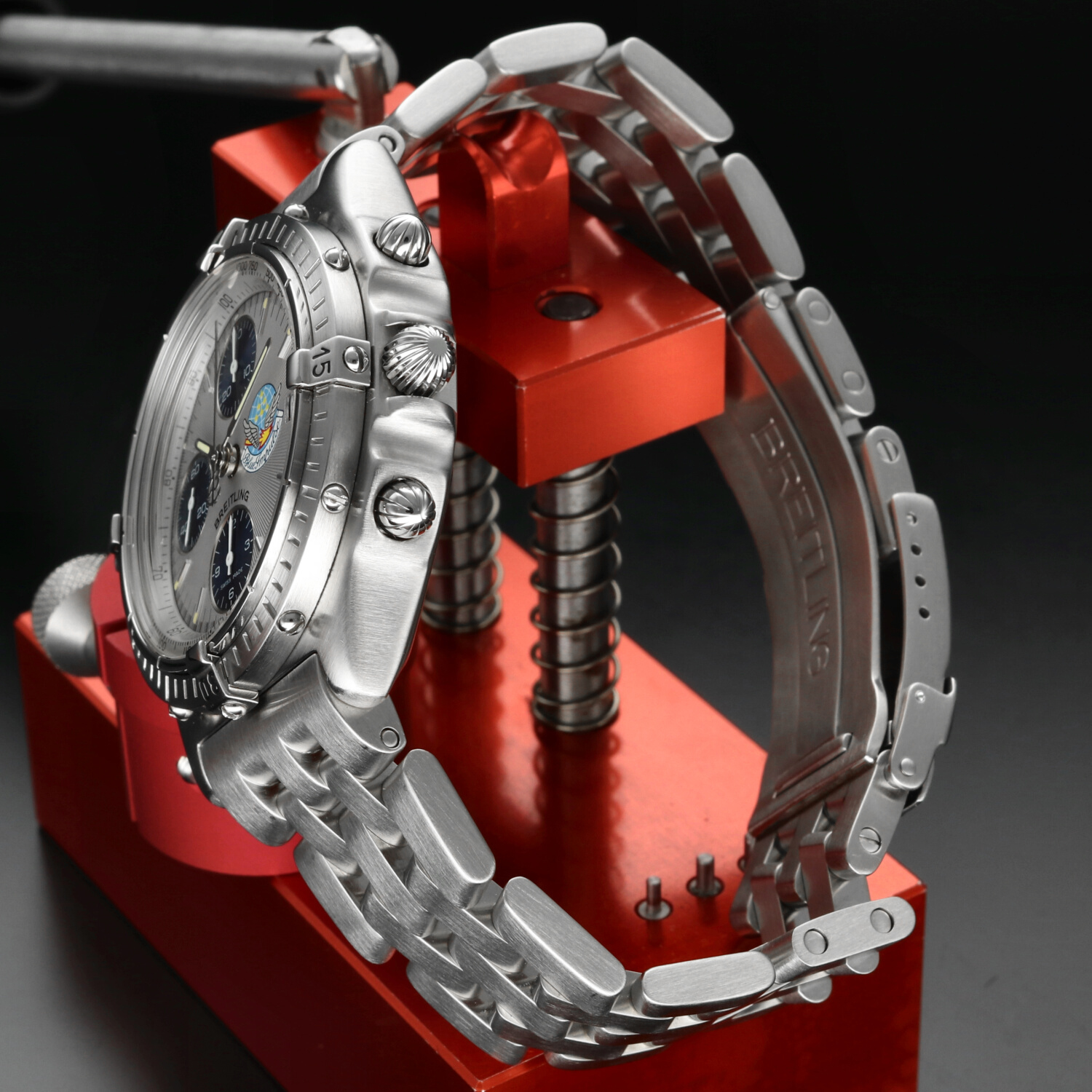 Breitling Chronomat Blue Impulse A13048 Edizione Limitata 1000 Esemplari Cronografo Automatico 39mm Acciaio Satinato Anni ’90 - immagine 4