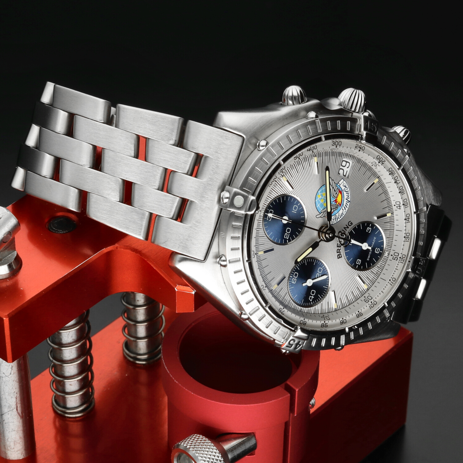 Breitling Chronomat Blue Impulse A13048 Edizione Limitata 1000 Esemplari Cronografo Automatico 39mm Acciaio Satinato Anni ’90 - immagine 5