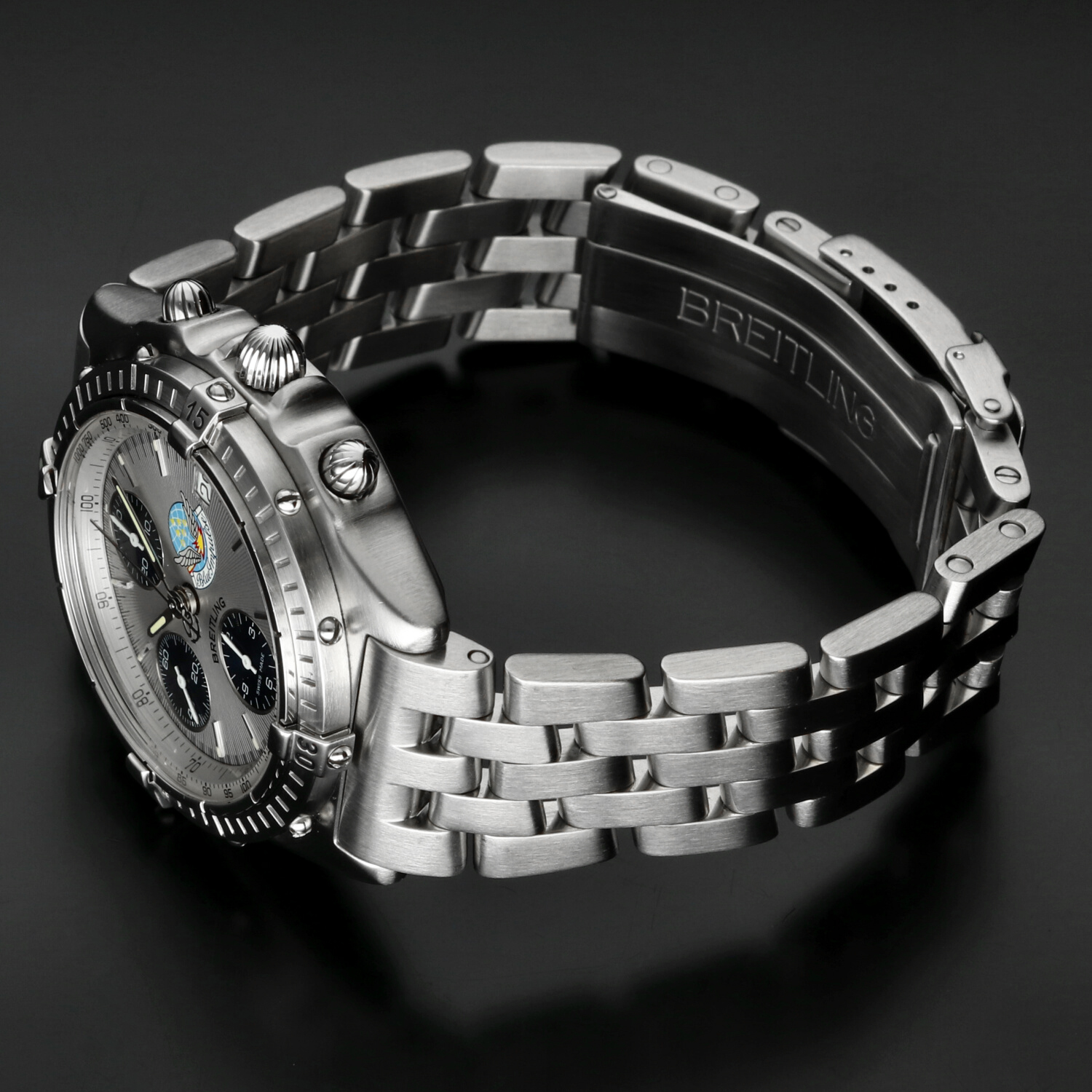 Breitling Chronomat Blue Impulse A13048 Edizione Limitata 1000 Esemplari Cronografo Automatico 39mm Acciaio Satinato Anni ’90 - immagine 12