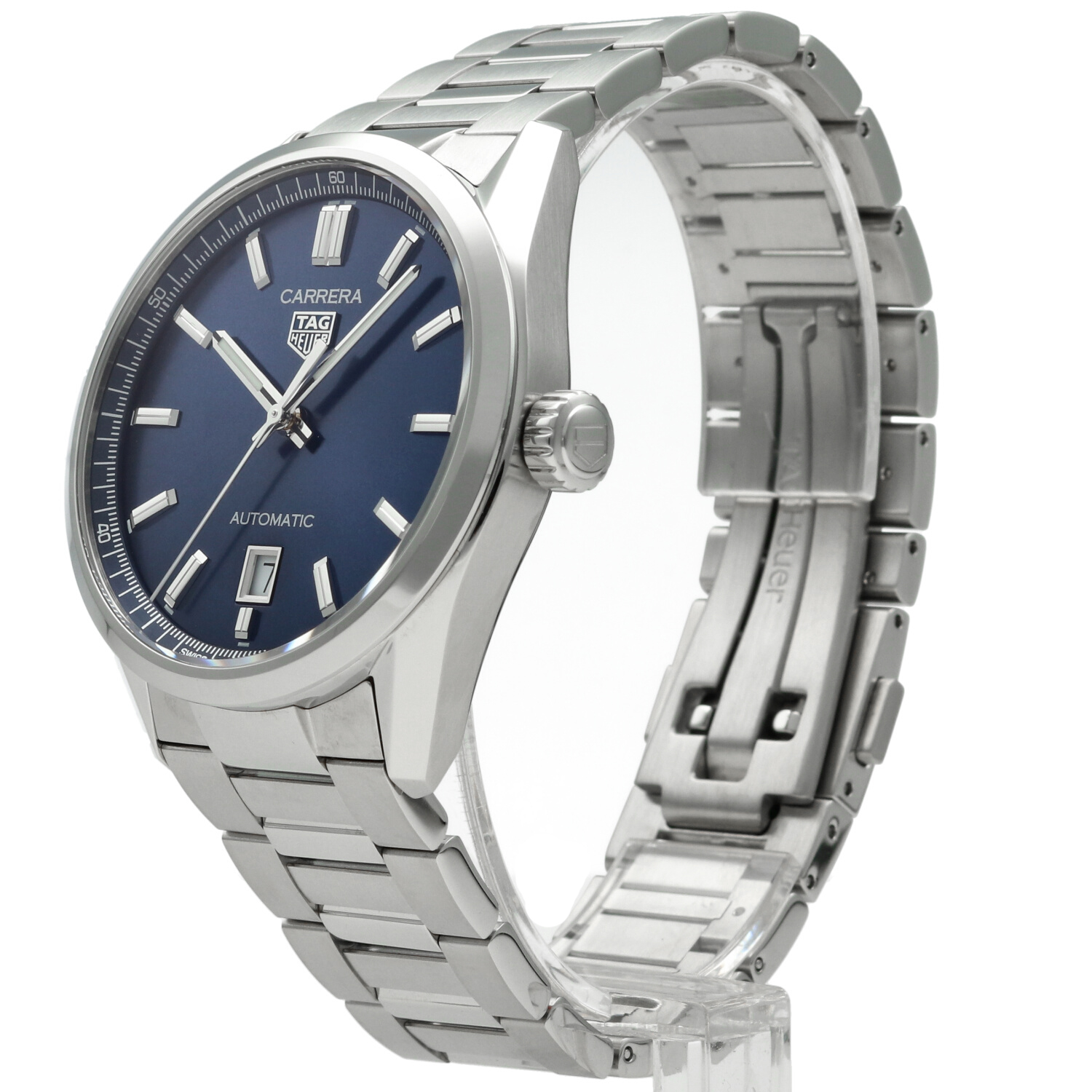 TAG Heuer Carrera Calibre 5 39mm WBN2112.BA0639 Quadrante Blu Automatico Full Set - immagine 14
