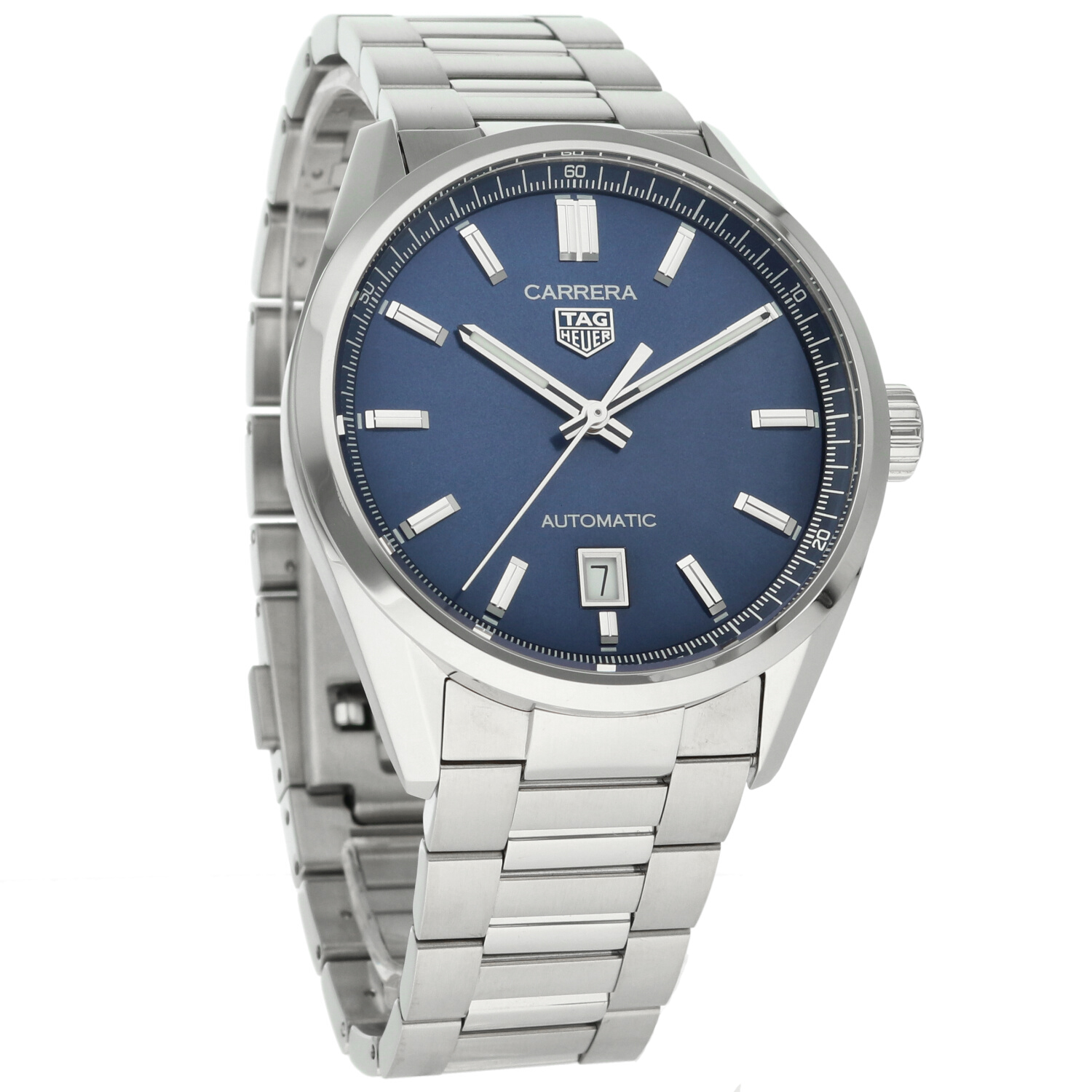TAG Heuer Carrera Calibre 5 39mm WBN2112.BA0639 Quadrante Blu Automatico Full Set